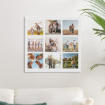Create Your Own Modern 9 Photo Collage Square Faux Canvas Print<br><div class="desc">Create your own custom photo collage faux canvas print featuring 9 of your favourite pictures.</div>