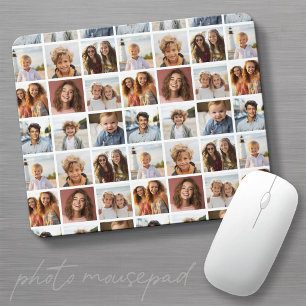 Create Your Own Modern 9 Photo Collage - White Mouse Mat