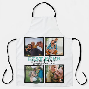 Create your own Modern Bonus Dad 4 Photo Collage Apron
