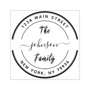 Create Your Own Modern Business Return Address Rub Rubber Stamp