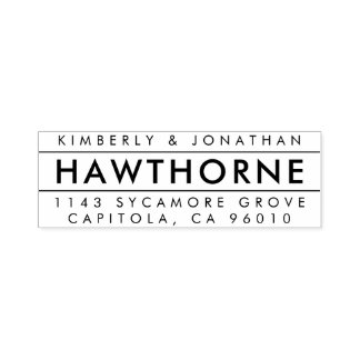 Create Your Own Modern Couple Return Address Self-inking Stamp