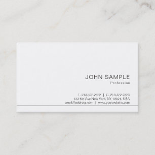 Create Your Own Modern Elegant Luxury Plain Business Card