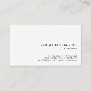 Create Your Own Modern Elegant Simple Plain Business Card