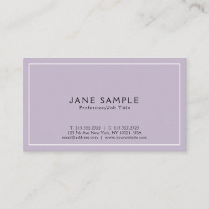Create Your Own Modern Elegant Violet Design Business Card
