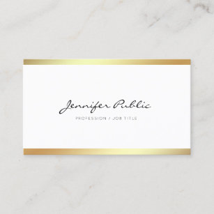 Create Your Own Modern Elegant White Gold Smart Business Card