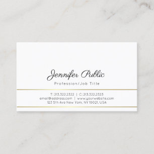 Create Your Own Modern Elegant White Minimalistic Business Card