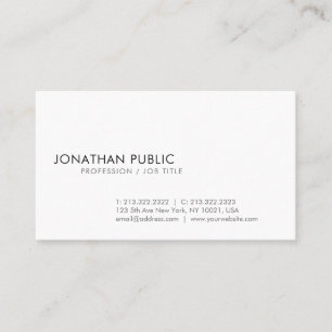 Create Your Own Modern Elegant White Minimalistic Business Card