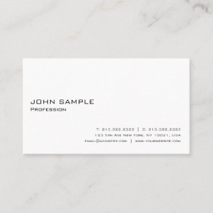 Create Your Own Modern Elegant White Minimalistic Business Card