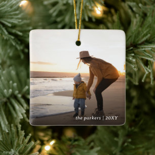 Create your own Modern Family Travel Photo Ceramic Ornament