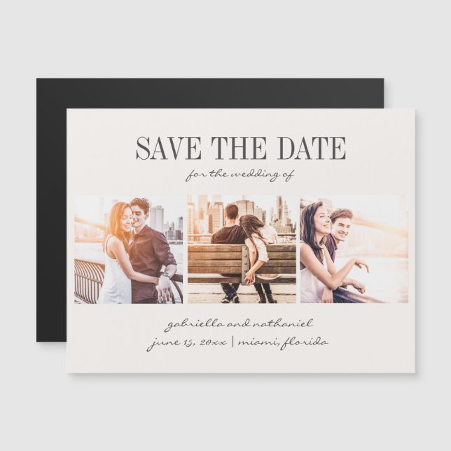 Create Your Own Modern Handwritten 3 Photo (Front/Back)