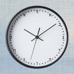 Create Your Own Modern Hebrew Clock, Personalised Clock<br><div class="desc">Wall Clock (HEBREW Numerals): Create Your Own - personalised professional branded item with custom logo / photo and easy further adjustments by adding text,  background colours or more images. Simple way to personalise your business,  create cool gifts for your family & friends for every occasion.</div>