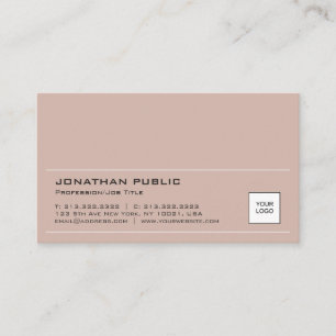 Create Your Own Modern Logo Plain Elegant Brown Business Card