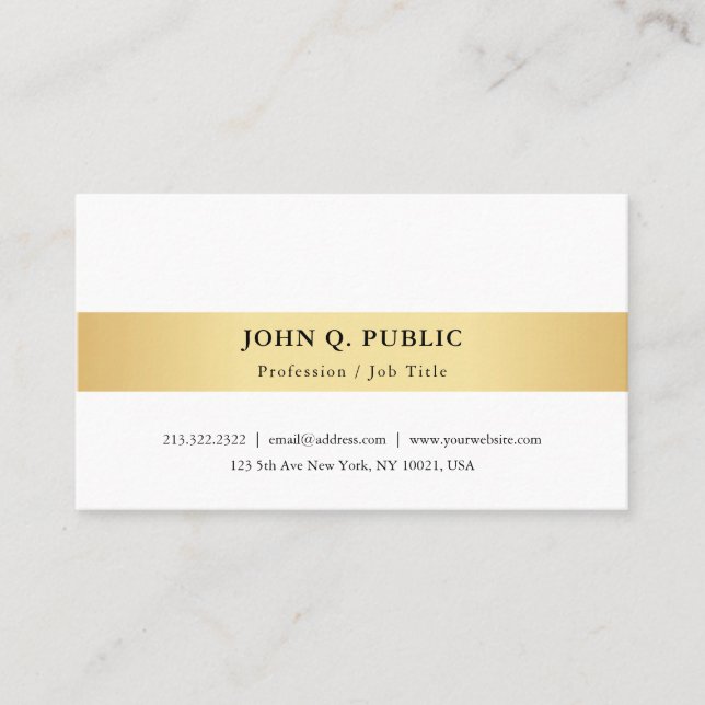 Create Your Own Modern Minimalist Elegant Simple Business Card (Front)