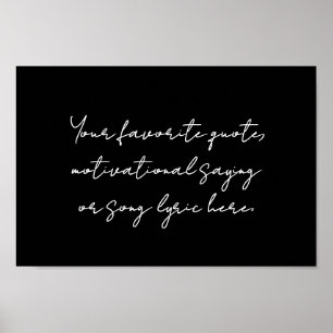 Create Your Own Modern Minimalist Script Quote Poster