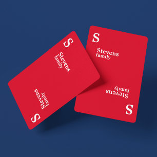 Create Your Own Modern Minimalist Simple Red Playing Cards