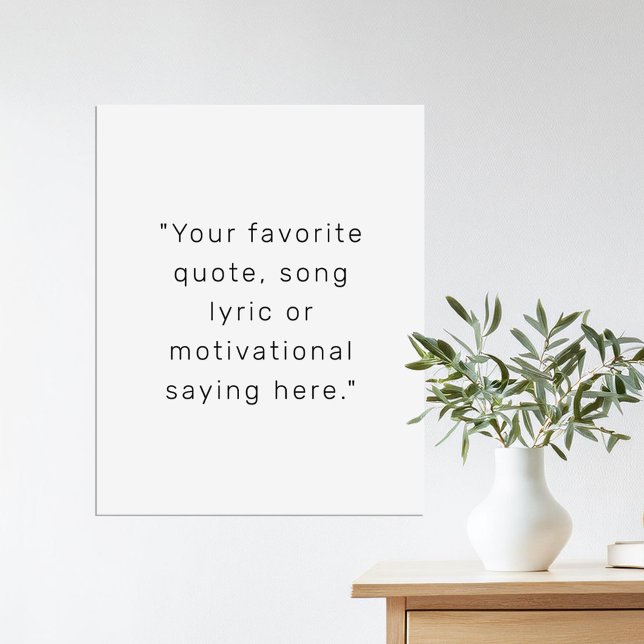 Create Your Own Modern Personalised Quote Poster (Creator Uploaded)