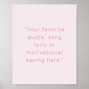Create Your Own Modern Personalised Quote Poster
