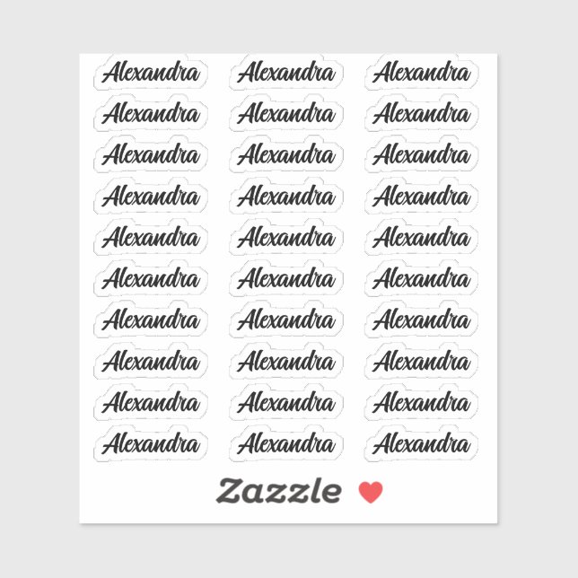 Create Your Own Modern Personalised Script Name  (Sheet)