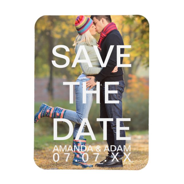 Create Your Own Modern Photo Save the Date Magnets (Vertical)