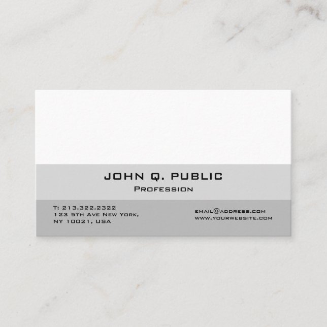 Create Your Own Modern Professional Elegant Business Card (Front)