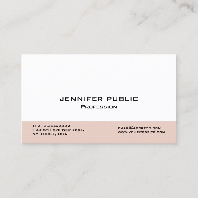 Create Your Own Modern Professional Elegant Business Card (Front)