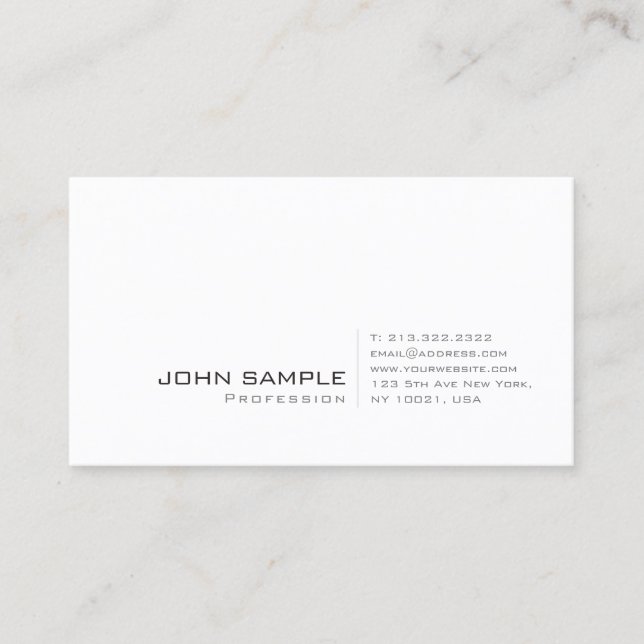 Create Your Own Modern Professional Elegant Simple Business Card (Front)