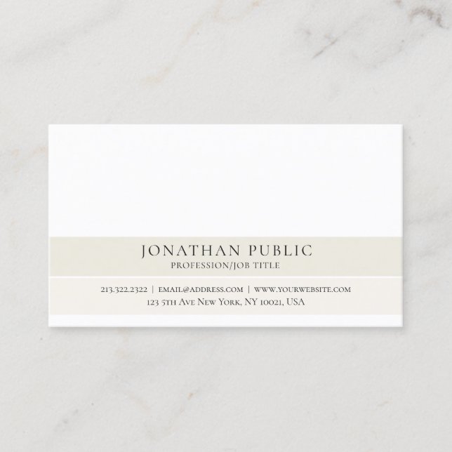 Create Your Own Modern Professional Sleek Elegant Business Card (Front)