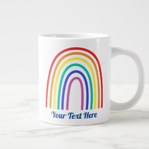 Create Your Own Modern Rainbow Teacher Large Coffee Mug