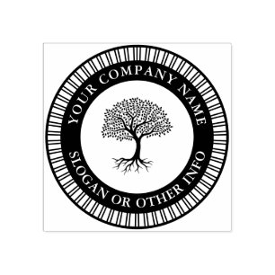 Create Your Own Modern Round Custom Business Logo  Rubber Stamp