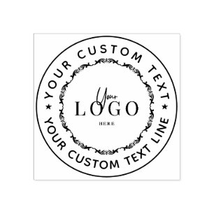 Create Your Own Modern Round Return Address Rubber Stamp