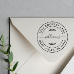 Create Your Own Modern Round Return Address Rubber Stamp<br><div class="desc">Create Your Own Round Return Address Stamp. For more advanced customisation of this design,  Please click the "Customise" button above!</div>