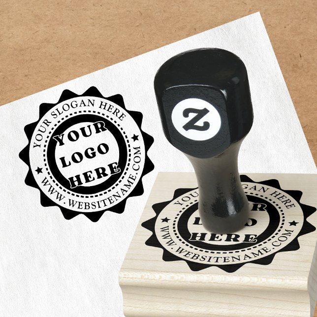 Create Your Own Modern Round Return Address Rubber Stamp (Creator Uploaded)