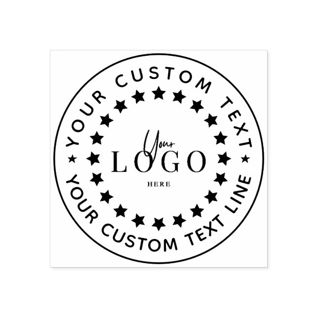 Create Your Own Modern Round Return Address Rubber Stamp (Imprint)