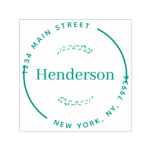 Create Your Own Modern Round Return Address Self-inking Stamp
