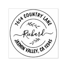 Create Your Own Modern Round Return Address