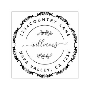 Create Your Own Modern Round Return  Self-inking  Self-inking Stamp