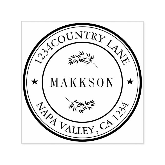 Create Your Own Modern Round Return  Self-inking Stamp (Design)