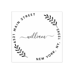 Create Your Own Modern Round Rubber Stamp