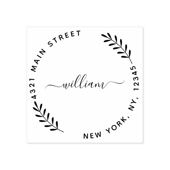 Create Your Own Modern Round Rubber Stamp (Imprint)