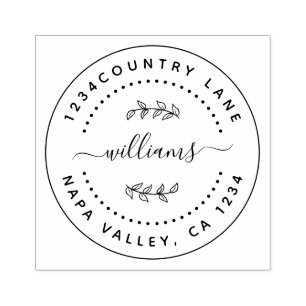 Create Your Own Modern Round  Rubber Stamp