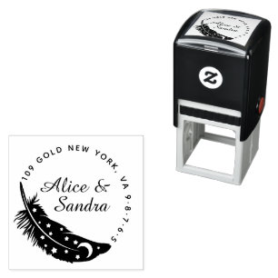 Create Your Own Modern Round Self-inking Stamp