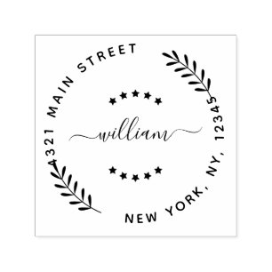 Create Your Own Modern Round  Self-inking Stamp