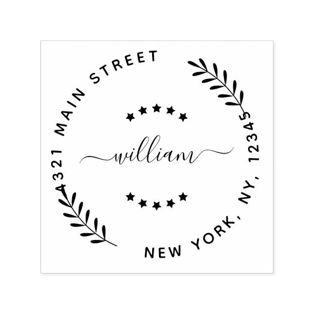 Create Your Own Modern Round  Self-inking Stamp (Design)