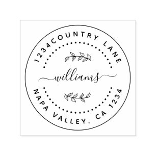 Create Your Own Modern Round  Self-inking Stamp