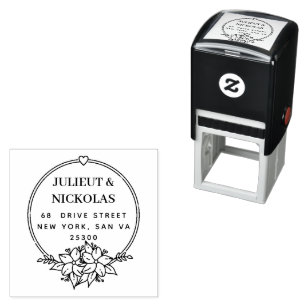 Create Your Own Modern Round Self-inking Stamp