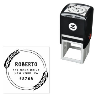 Create Your Own Modern Round Self-inking Stamp