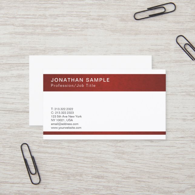 Create Your Own Modern Sophisticated Design Business Card (Front/Back In Situ)