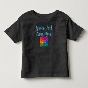 Create Your Own Modern Template Black Script Baby Toddler T-Shirt