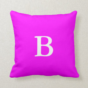 Create Your Own Monogram Magenta Throw Pillow