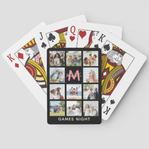Create Your Own Monogram Photo Collage Playing Cards